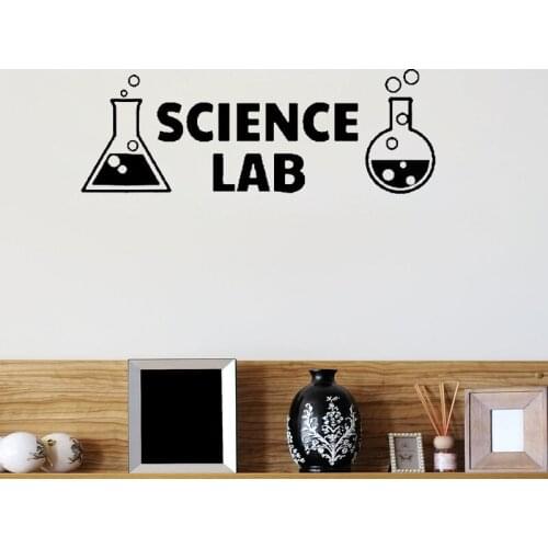 Science Lab Wall Sticker Lab Class Poster Science Wall Decal Children Kids Room Home Decor Vinyl Art Murals Wallpaper