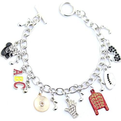New Arrivals Bracelets for Women Charm Jewely Michael Jackson Bracelet Bangle Music Fans Gift