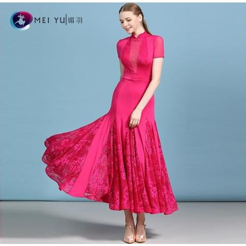 New ballroom dance dress dance ballroom waltz dresses practise dancing full-skirted dress MY816