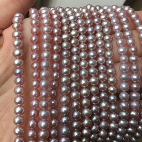 Freshwater Freshwater Pearl Necklace Round Shape with Size Perfect Luster for Jewelry DIY Loose Freshwater Pearls Strands