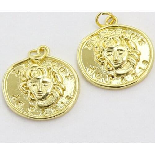 20 Pcs Round pendant Metal Round Women pattern Pendant Jewelry Accessories Jewelry pendant Gift 7407