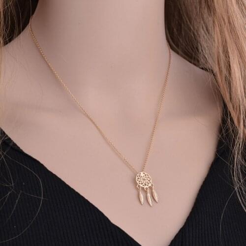 SUMENG 2020 New fashion Dream Catcher Series Jewelry Necklace Exquisite Alloy Hollow Pendant Necklace Collares For Women Gifts