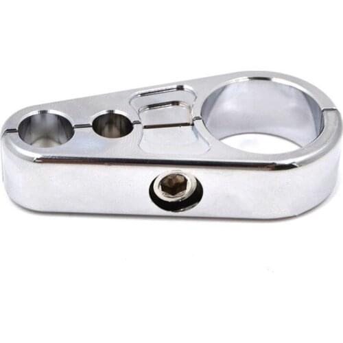 Universal 1'' 25mm Black Chrome Frame Handlebar Clutch Cable Brake Clamp For Harley Honda Yamaha Suzuki Kawasaki Chopper Touring