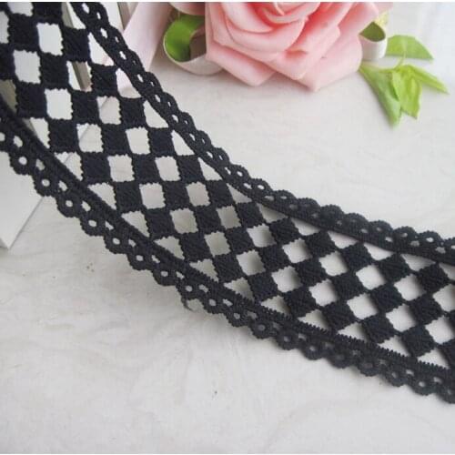 Water soluble milk silk lace black diamond box DIY garment accessories wholesale hand width 5CM