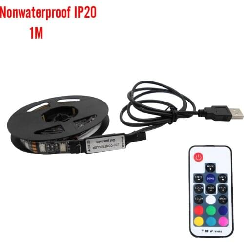 High Efficiency IP20 / Waterproof IP65 5V Led Strip Light USB Power TV Backlighting Kit Set W/17key Controller For Desk TV