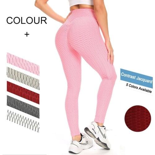 Push Up Leggings Ladies Bubble Hip Lifting Exercise Running High Waist Pants Sport Women Fitness High Elasticity Leggins Mujer