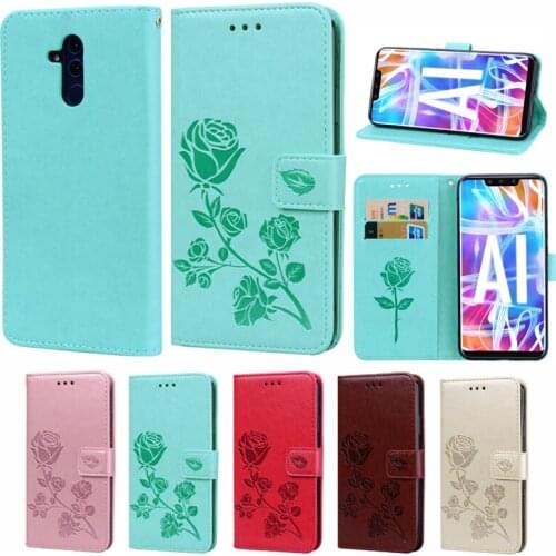 20 Lite Fashion Rose Flower Leather Flip Case For Huawei Mate 20 Lite Funds Mobile Phone Cover For Huawei Maimang 7 Capa