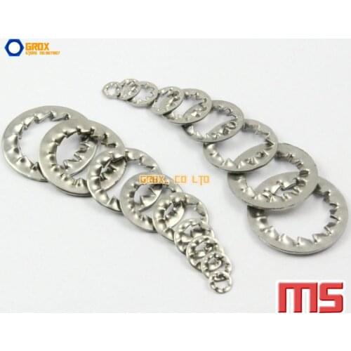 300 Pieces M5 304 Stainless Steel Internal Serrated Shakeproof Washer Lock Washer