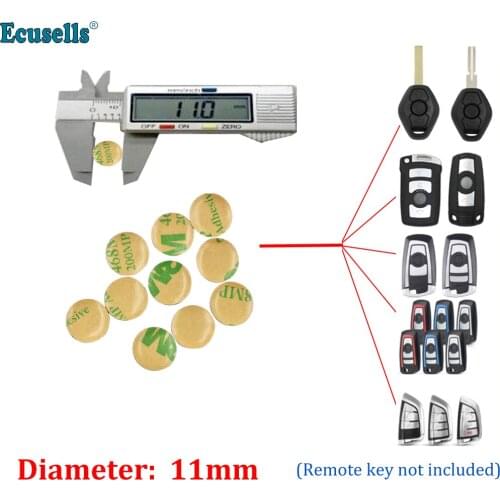 5/20/50/100PCS 11MM Smart Remote Key Logo Metal Sticker Emblem for BMW 3 5 7 Series X3 X4 X5 X6 E60 E46 E91 E92 E82 E88 E92 F01