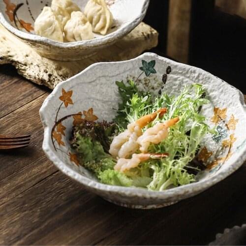 TCASH bowls Household thickened special tableware exquisite porcelain rice bowl salad bowl