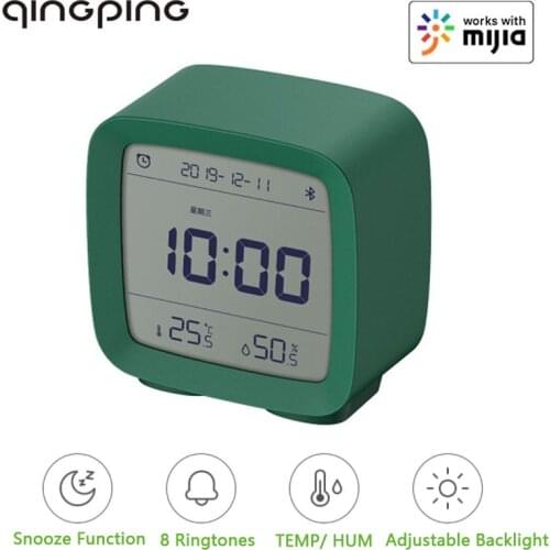 Qingping Humidity Sensor Smart Home Life Temperature Digital Hygrometer Thermometer LCD Luminous Alarm Clock Work with Mijia App