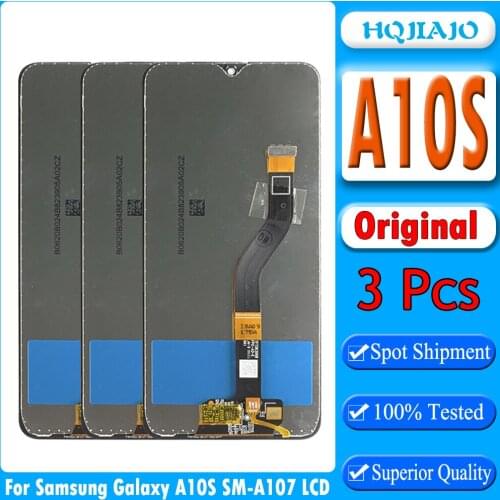 3PCS Original LCD For Samsung galaxy A10s lcd Digitizer A107/DS A107F A107FD A107M Display with Touch Screen Digitizer AMOLED