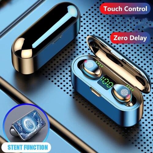 For Bluetooth 5.0 Wireless Earphones Earbuds Sports 2200mAh Charging Box Waterproof 9D HiFi Stereo Headsets Headphones With Mic