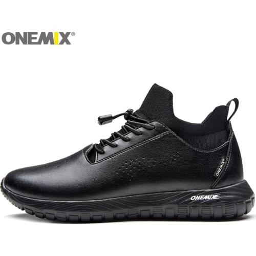 Onemix Breathable Running Shoes For Men Microfiber Leather Designer Trail Jogging Sneakers Outdoor Sport Walking Socks Trainers