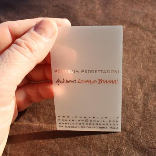 Customized printed pvc transparent business card/custom business name card