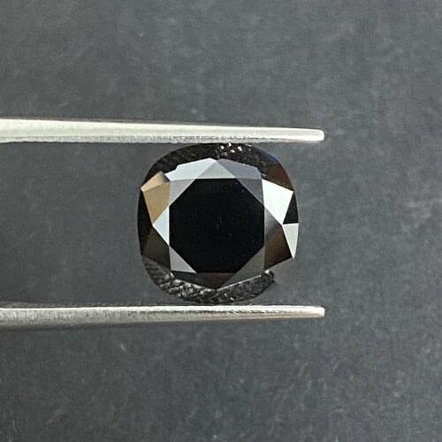On Sale Clarity VVS Moissanite12x12MM Cushion Cut Black Diamond Stone Loose Gemstone