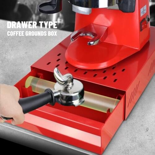 Coffee Tamper Commercial Use Drawer Type Stainless Steel Coffee Ground Knock Container Bucket Box With Rod Kitchen Coffee