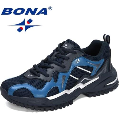 BONA 2021 New Designers Casual Sneakers High Quality Shoes Men Chaussures Homme Luxury Brand Working Shoes Man Walking Footwear