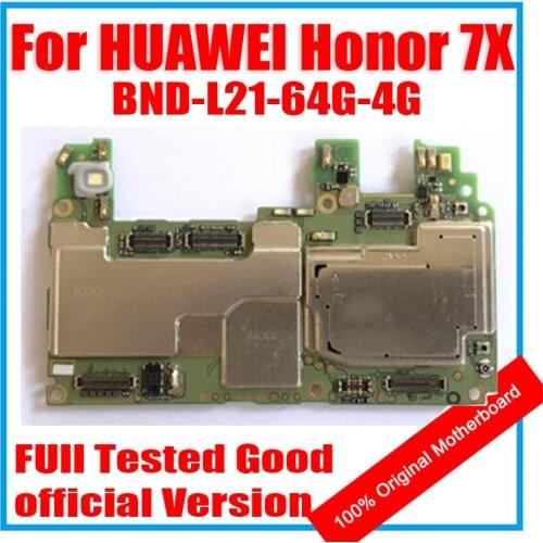 100% Working For HUAWEI Honor 7X Motherboard,100% Unlocked Logic Board 64GB For HUAWEI Honor 7X Mainboard With Full Chips