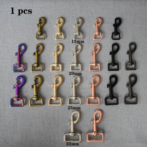 1 Pcs/Pack 15mm 20mm 25mm 32mm Metal Safety Strong Clips Lobster Clasp Dog Leash Carabiner Snap Hook DIY Key Chain Bag