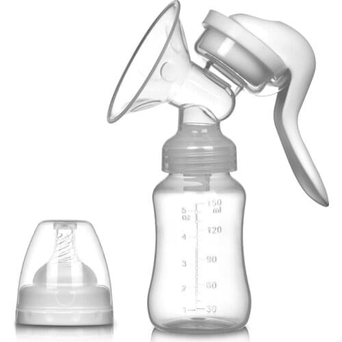 Manual Breast Pump Powerful Baby Nipple Suction 150ml Feeding Milk Bottles Breasts Pumps Bottle Sucking