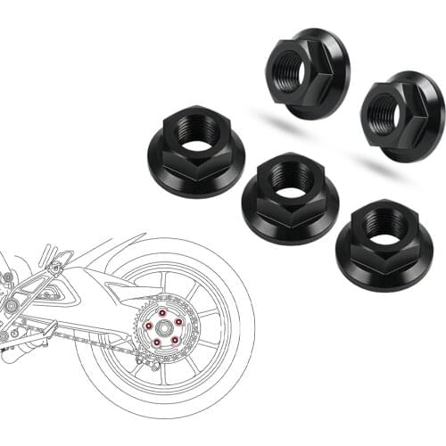 Motorycle 5PCS M10*1.25 Rear Sprocket Flange Nuts For Ducati HYPERMOTARD MONSTER 796 797 MULTISTRADA SCRAMBLER 1100 1000 400