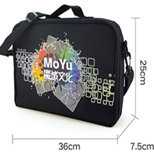Moyu Cube Bag 36*25*7.5cm Size Black Shoulder Bags for Magic Puzzle Cube 2x2 3x3 4x4 5x5 6x6 7x7 8x8 9x9 10x10 ALL Layer Toys