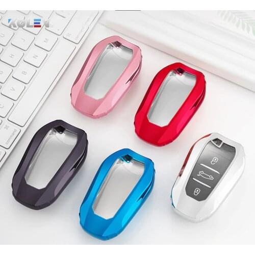 Soft TPU Car Remote Key Case Full Cover Holder Shell For Peugeot 2008 3008 5008 For Citroen C4 C6 C3-XR Picasso DS3 DS4 DS5 DS6
