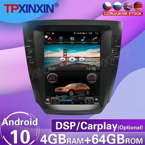 64G For Lexus IS XE20 IS250 2006-2013 Android 10 Tesla Screen Car Radio Tape Recorder Multimedia Player GPS Navigation Carplay