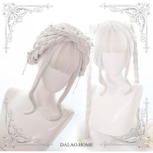 High Quality Soft Girl Mixed Color Lolita Moonstone Bunches Wig Costume Party
