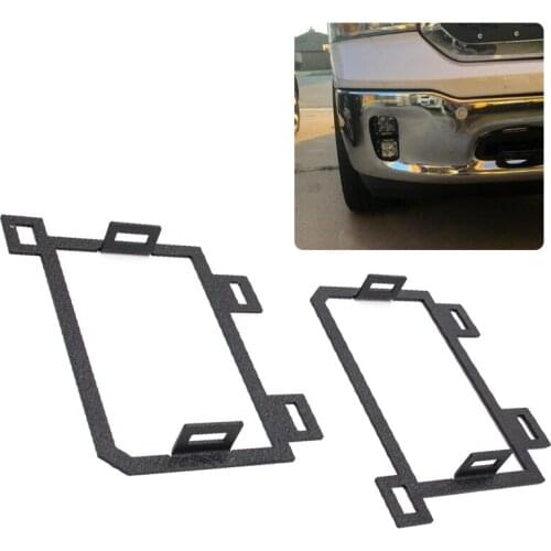 Front Hidden Bumper Led Fog Light Mount Bracket Kit Replacement for Dodge RAM 1500 2013-2018