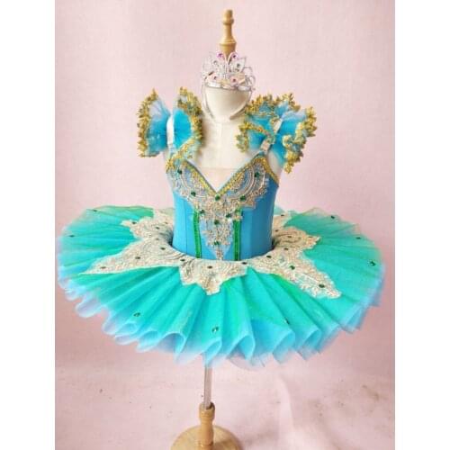 Adult Children Professional Ballet Tutus green Classical Performance Clothing Girls Gymnastic Dancing Dress Kids Swan Lake Dress