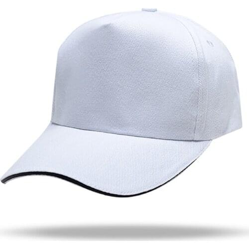 Sandwich Cotton Roving Card Outdoor Advertising Cap Blank Cap Hat Work Cap Monochrome Baseball Cap H118