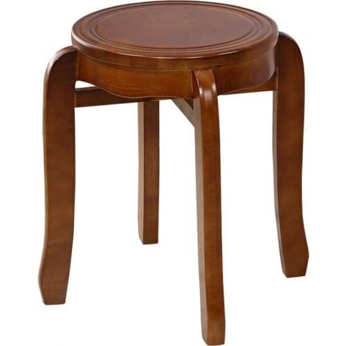 600 Solid wood stool, fashionable round stool, wooden stool, creative dining table stool, folding home chair, Chinese small