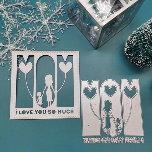 Mothers Day cutting dies background stencil cut die decoration Scrapbooking Album Paper DIY Card Craft Embossing Die Cuts