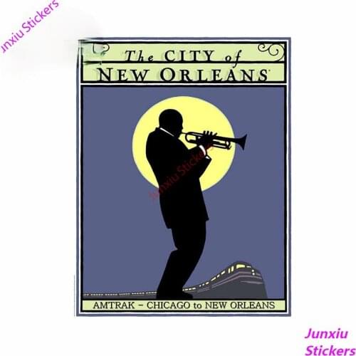 NEW ORLEANS Vintage Amtrak Car Stickers Vinyl Decal Bumper Camper Truck Motocycle SUV Scratch-proof Fine Decor Decal PVC13x10cm