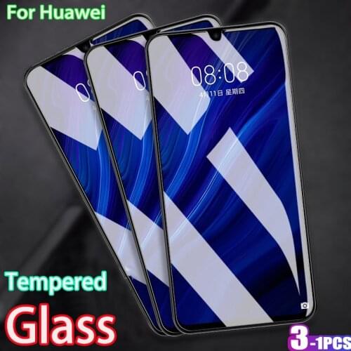 3-1pcs Tempered Glass For Huawei P30 Lite P20 Screen Protector On For Huawei P Smart Z 2019 Mate 20 Lite Mate 30 Y6 2019 Glass