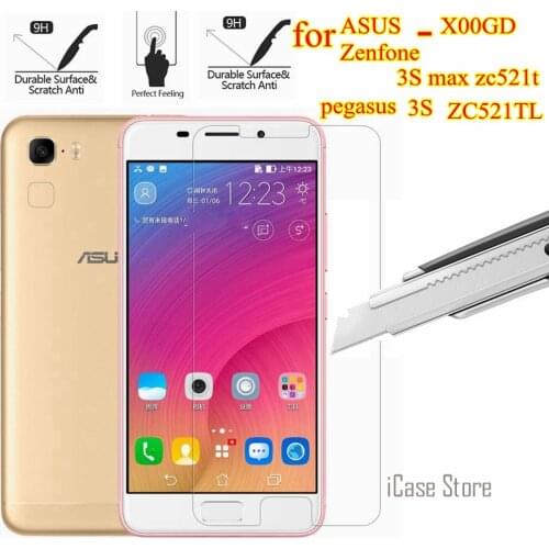 Pelicula de vidro screen protector tempered glass FOR ASUS Zenfone pegasus 3S max zc521tl x00gd zc 521 tl 521tl glas film case
