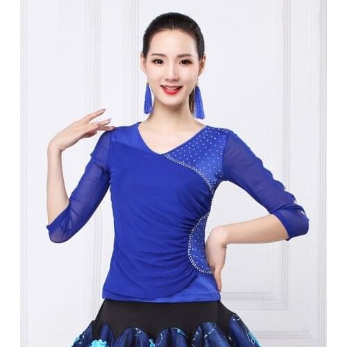 H2655 Women Latin Dance Top Clothing Female Professional Performance Competition Costume Lady Spring New Style Dancing Clothes
