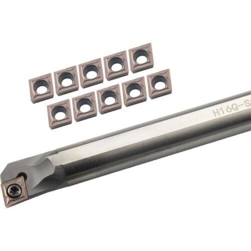 1pcs High speed steel arbor H07K-SCLCR06 H16Q-SCLCR09 H25S-SCLCR09 Internal hole Turning Tool CCMT carbide blade lathe tool set