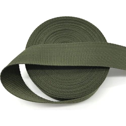 15mm 20mm 25mm 30mm 38mm Wide 5yards Army green Strap Nylon Webbing Knapsack Strapping Bags Crafts
