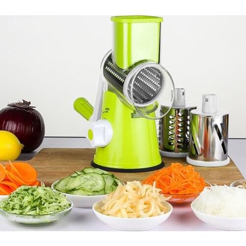 3 In1 Multifunctional Vegetable Cutter Round Mandoline Grater for Vegetables Vegetable Spiralizer Potato Slicer Kitchen Gadgets