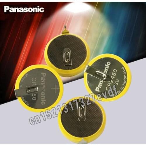 5PCS/LOT Original Panasonic CR2450 with pins 3V coin cell 2450 lithium battery