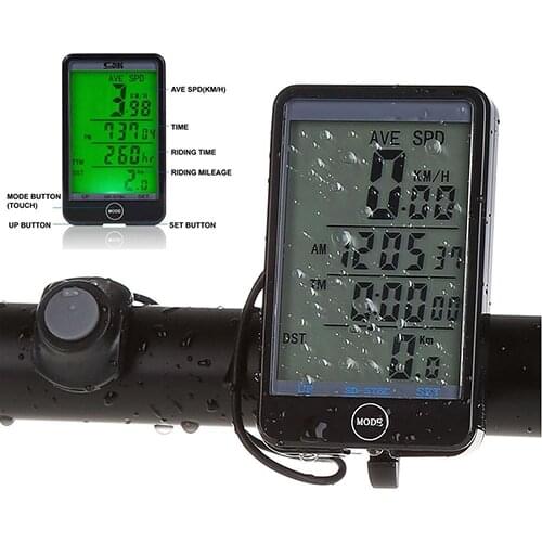 50% Hot Sale MTB Bike Bicycle Cycling Computer Odometer LCD Backlight Dispaly Speedometer