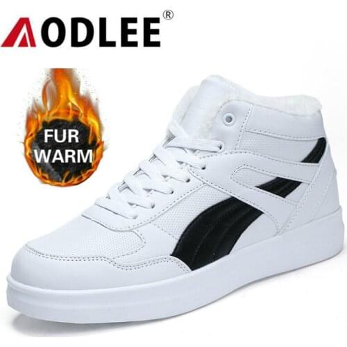 AODLEE Men's Leather Sneakers