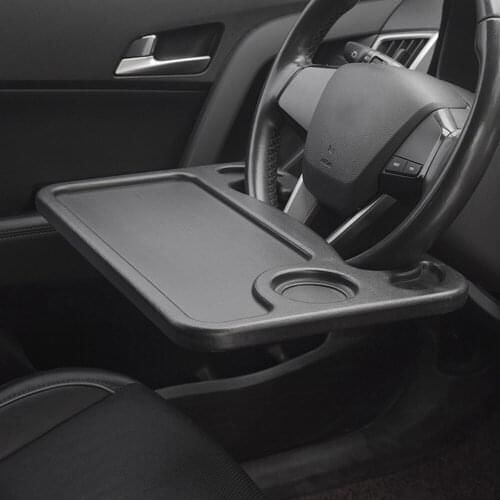 Car Multi-functional Seat Table Steering Wheel Eat Work Cart Drink Food Coffee Holder Tray Laptop Computer Desk Mount Stand