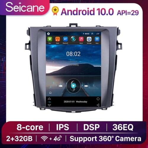 Seicane Car Multimedia Player For 2006 2007 2008-2012 Toyota Corolla Android 9.1 HD Touchscreen Bluetooth Wifi GPS Navigation