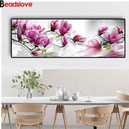 Large DIY 5D diamond painting Purple Blooming Trees Flower cross stitch 3d diamond embroidery full drill resin mosaic decor