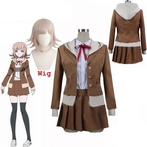 Danganronpa 3 The End of Hopes Peak High School Despair Arc Chiaki Nanami Uniform Short skirt Cosplay Costume For Halloween