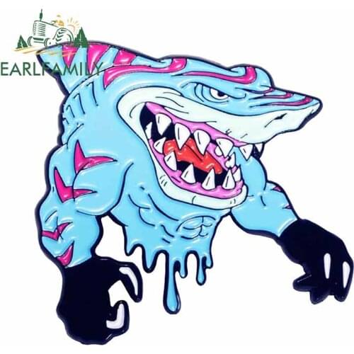 EARLFAMILY 13cm x 12.4cm for Street Sharks DIY Motorcycle Stickers Accessories Body for Car Waterproof Occlusion Scratch Decal